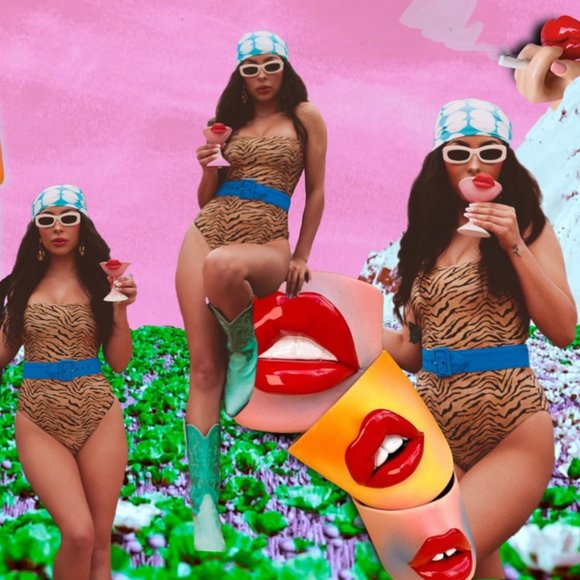 VIX paula hermanny suri tiger print swimsuit animal print bathing suit size m - Picture 3 of 16